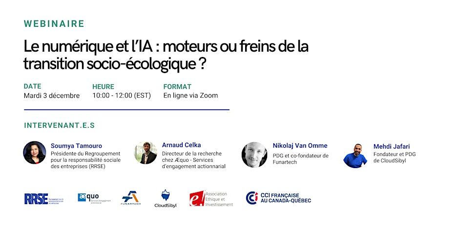Webinaire : Le numérique et l’IA: Moteurs ou freins de la transition socio-écologique ?
