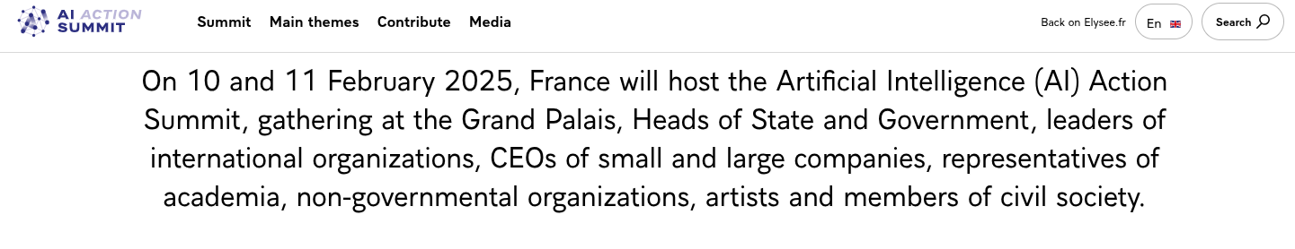 2025 AI Summit in Paris